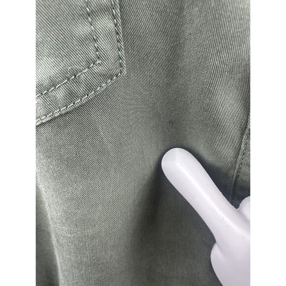 NWT Eddie Bauer Lightweight Tencel Dress Button Tie Belt Sleeveless Green Sz 12 - Picture 9 of 15